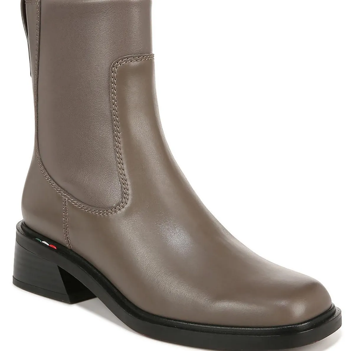 Gracelyn Leather Square Toe Ankle Boots