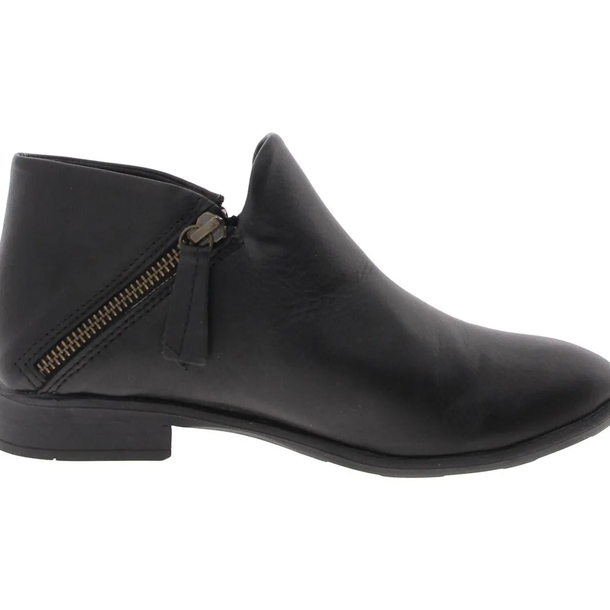 Double Zipper Leather Booties