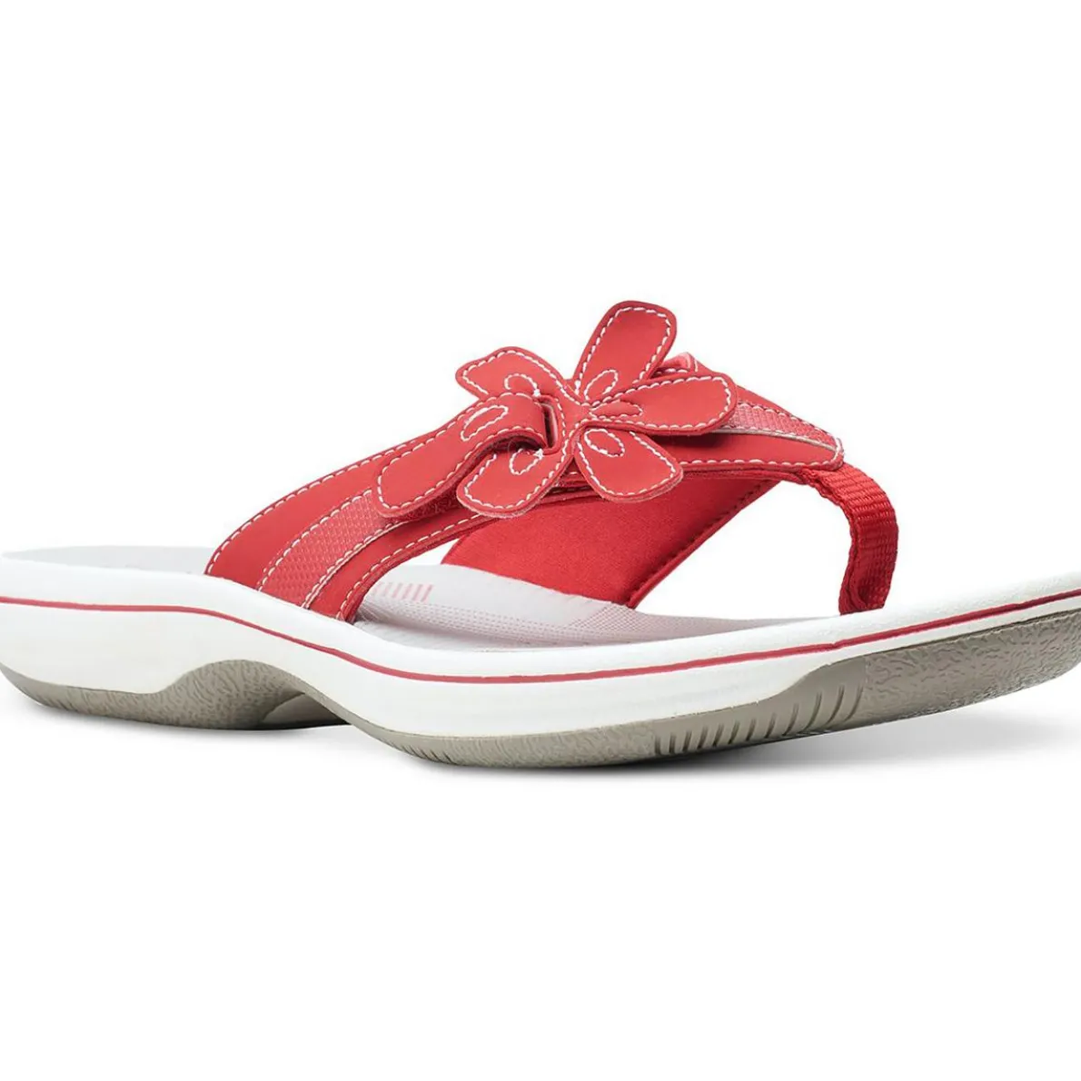 Clarks Brinkley Flora H Faux Leather Slip On Thong Flip Flop Sandals