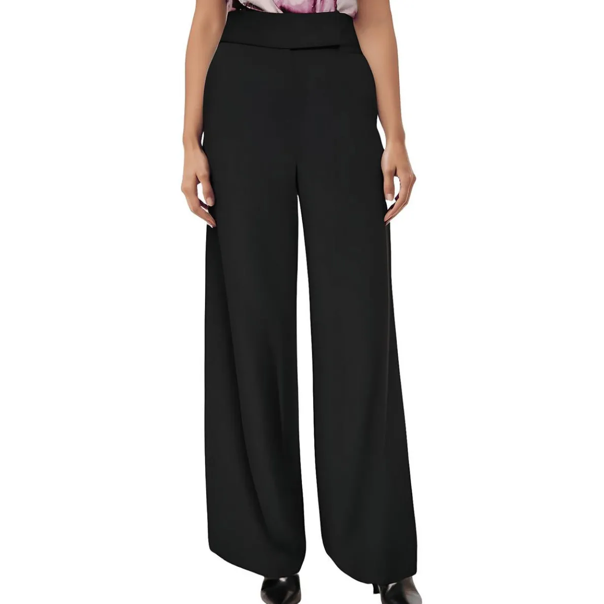 Solid Wide Leg Pants