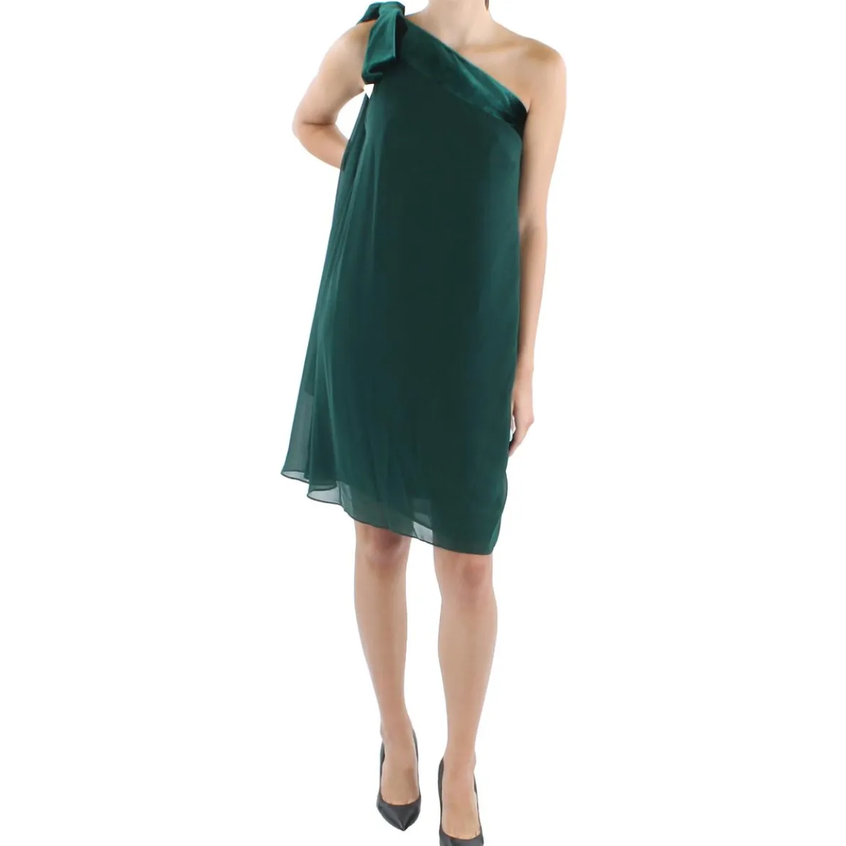 One Shoulder Mini Cocktail and Party Dress