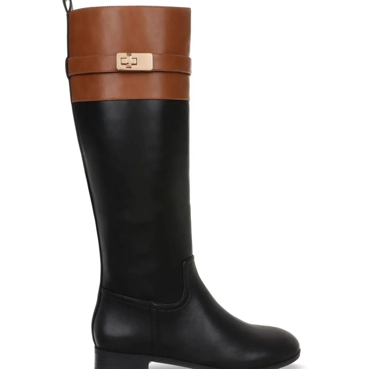 Taharahh Zipper Faux Leather Knee-High Boots