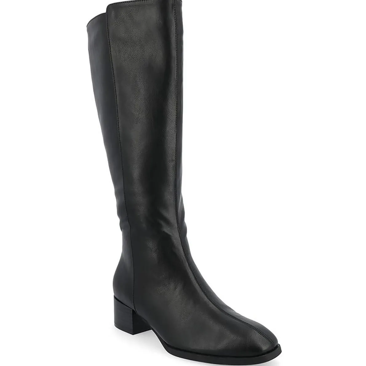 DEVRI Faux Leather Square toe Knee-High Boots