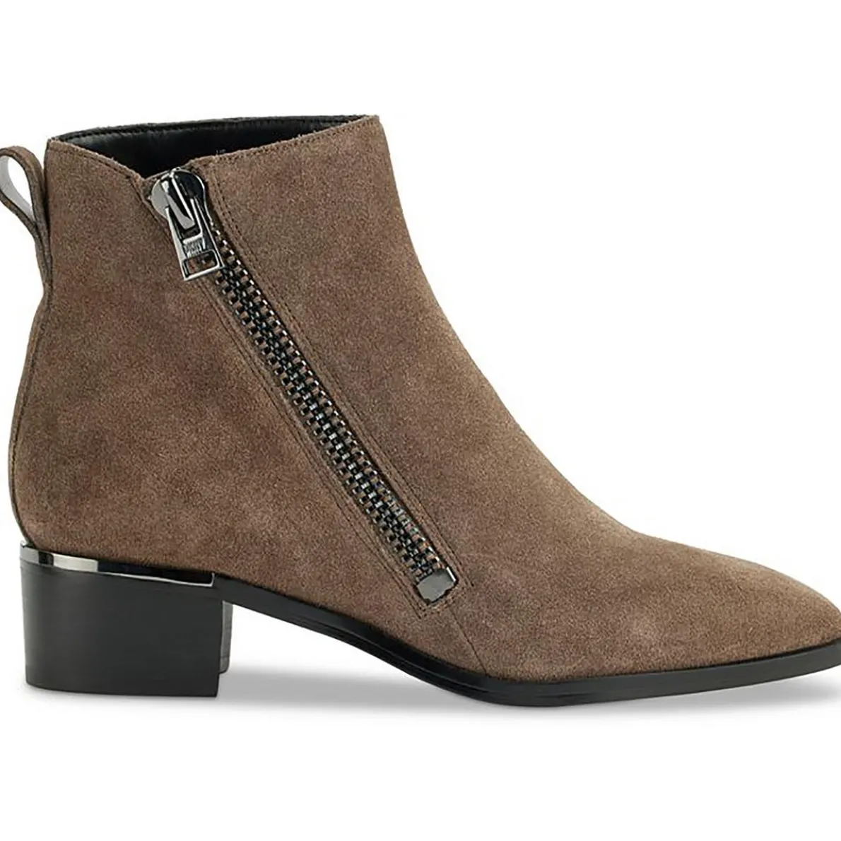 Brenlyn Zipper Suede Ankle Boots