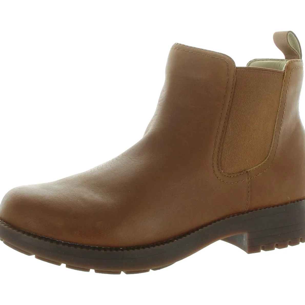 Stretch Leather Chelsea Boots