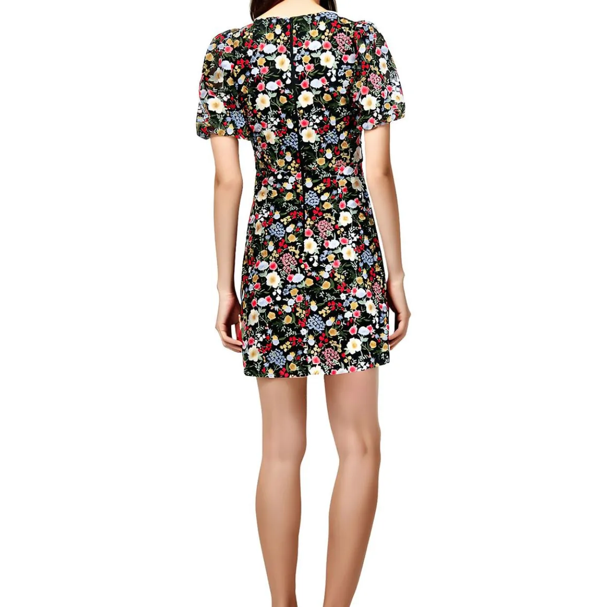 Embroidered Nylon Mini Dress