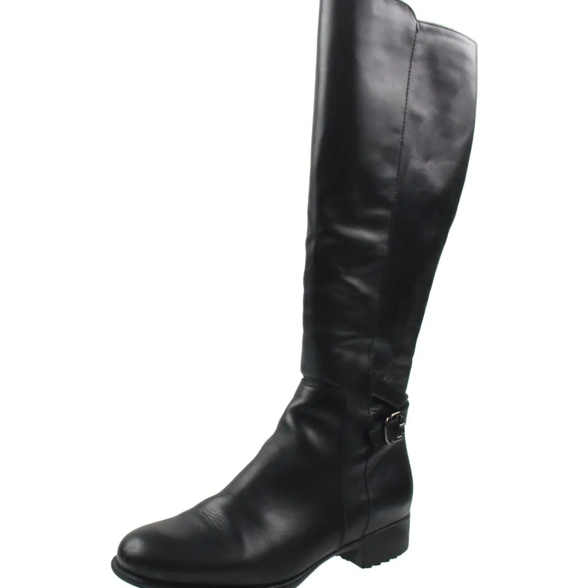 Cushioned Footbed Leather Knee-High Boots