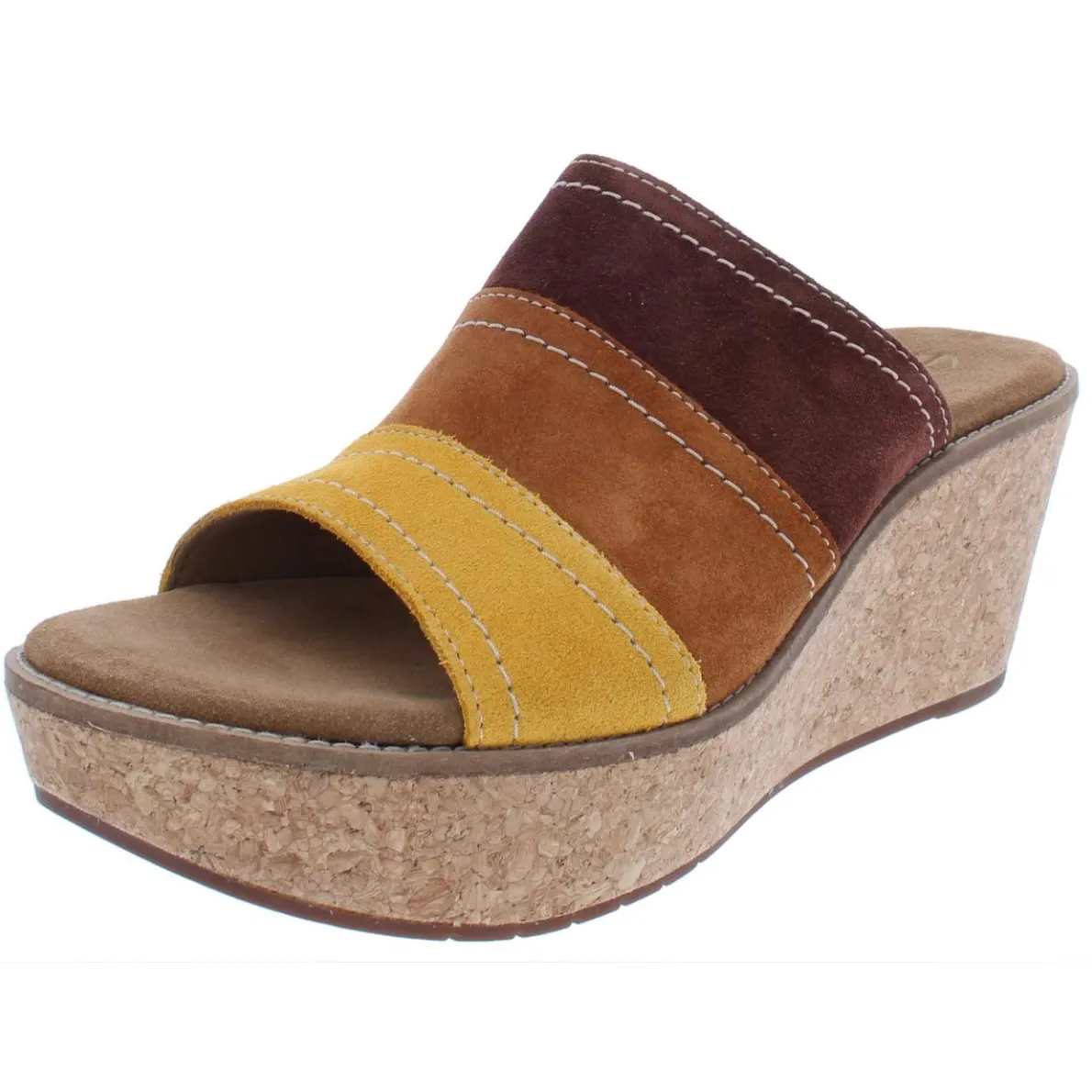 Aisley Lily Suede Cork Wedge Sandals