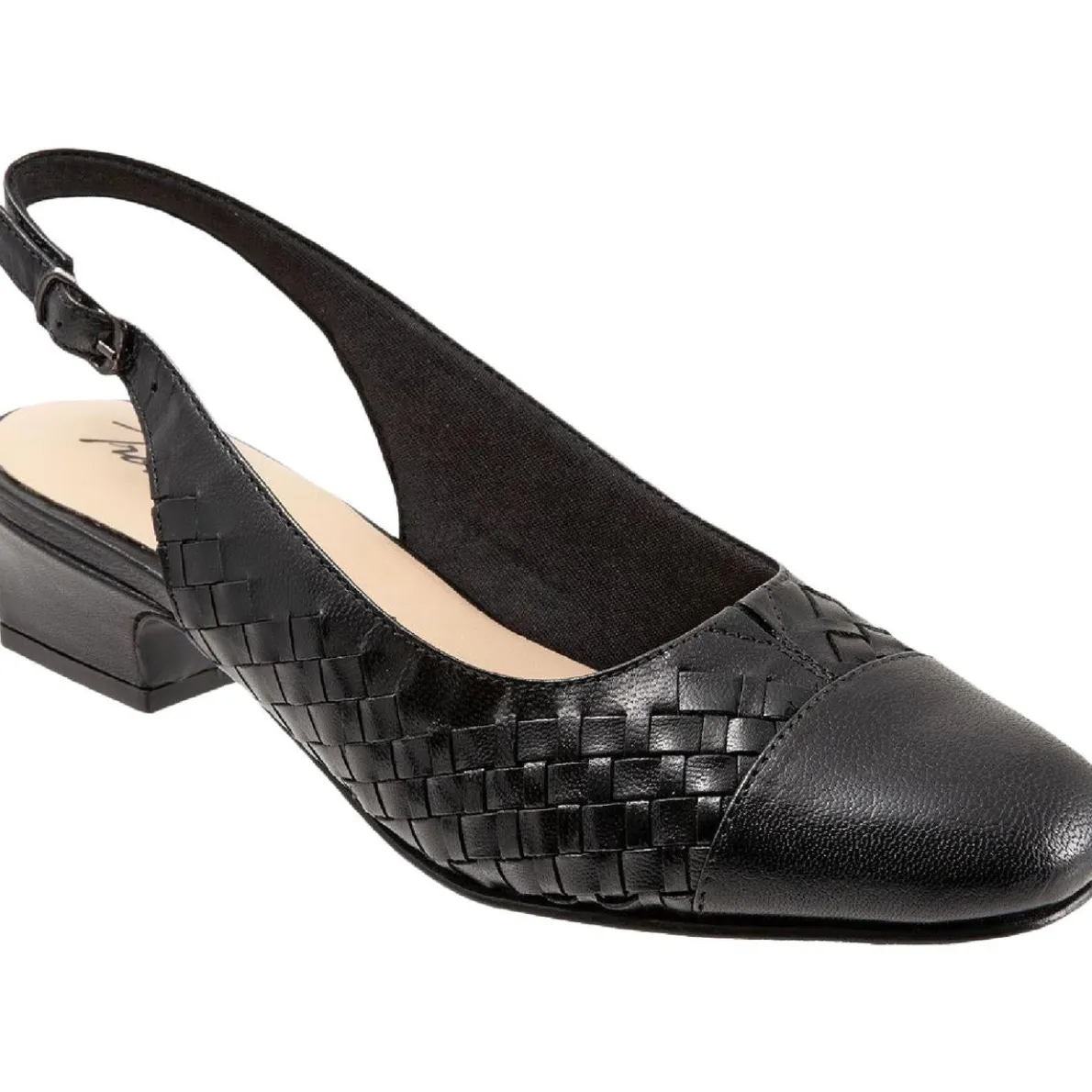 Dea Woven Leather Woven Slingback Heels