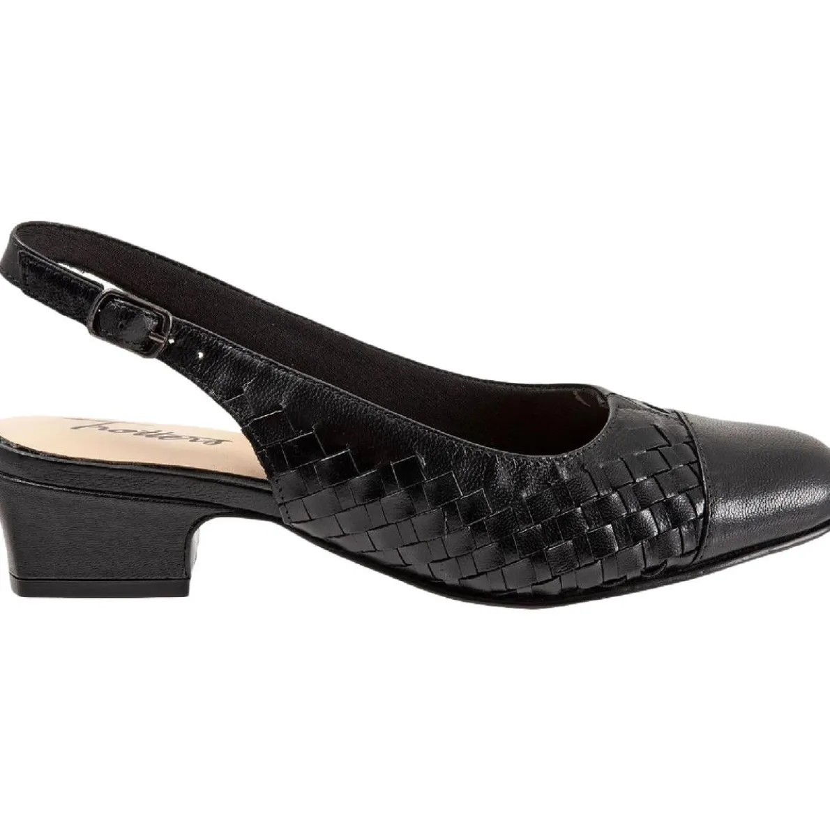 Dea Woven Leather Woven Slingback Heels