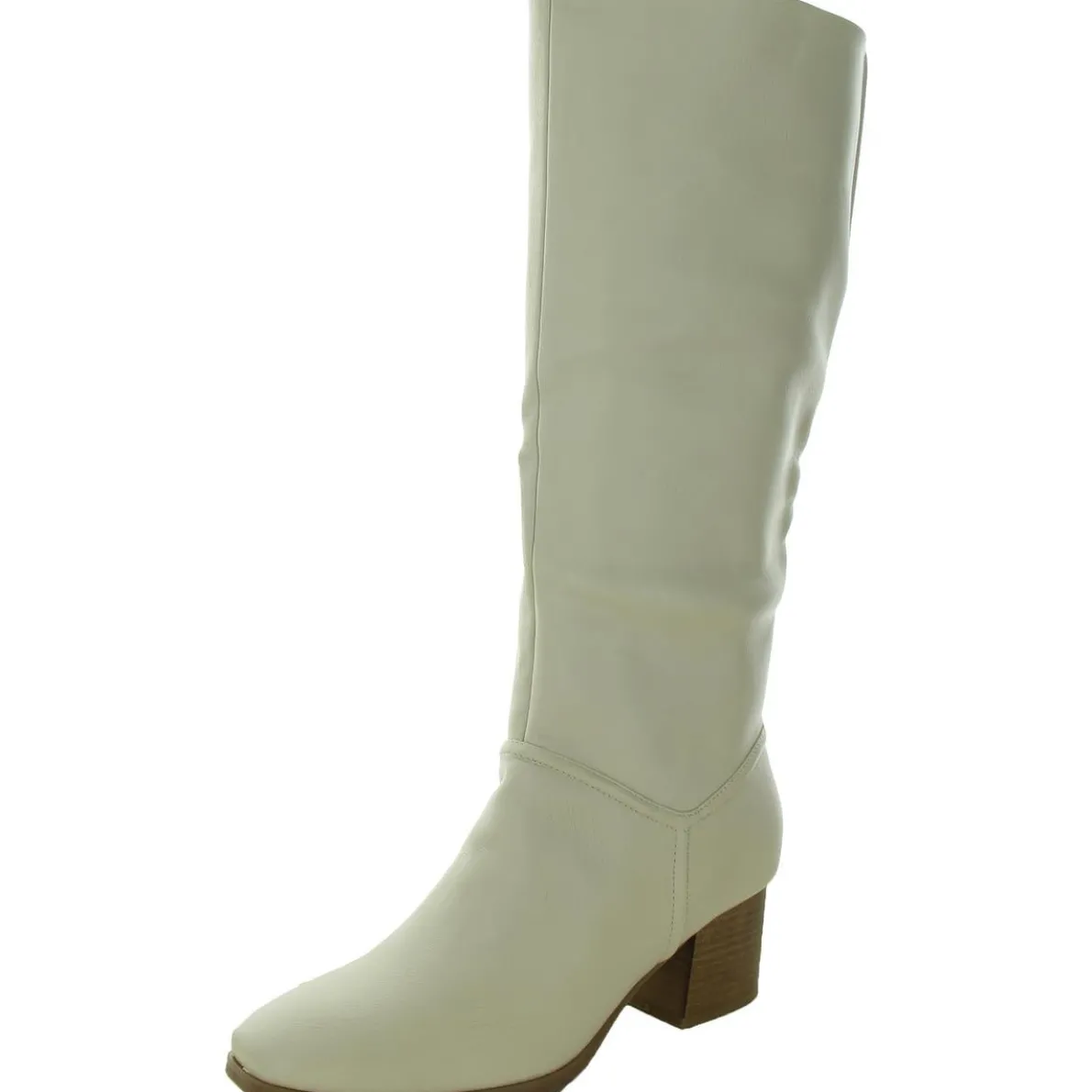 Thalia Faux Leather Almond Toe Knee-High Boots