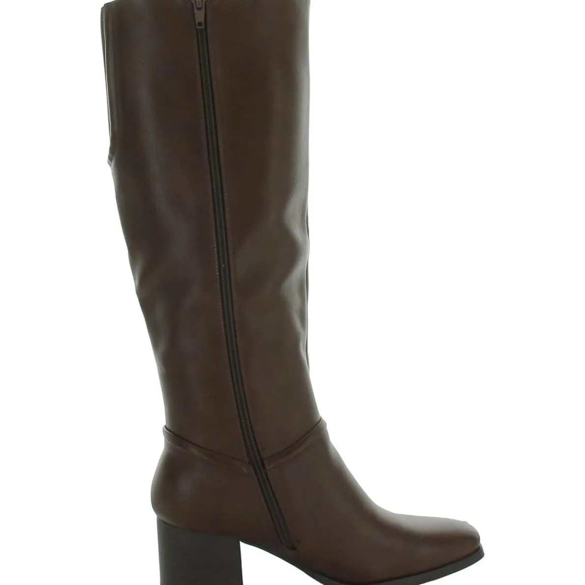 Thalia Faux Leather Almond Toe Knee-High Boots