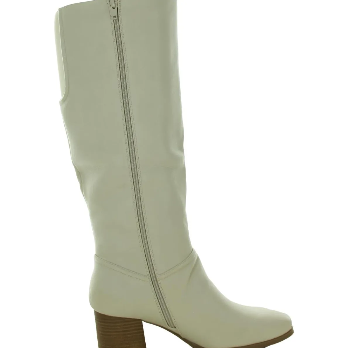 Thalia Faux Leather Almond Toe Knee-High Boots