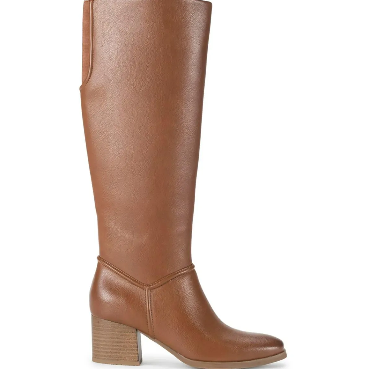 Thalia Faux Leather Almond Toe Knee-High Boots
