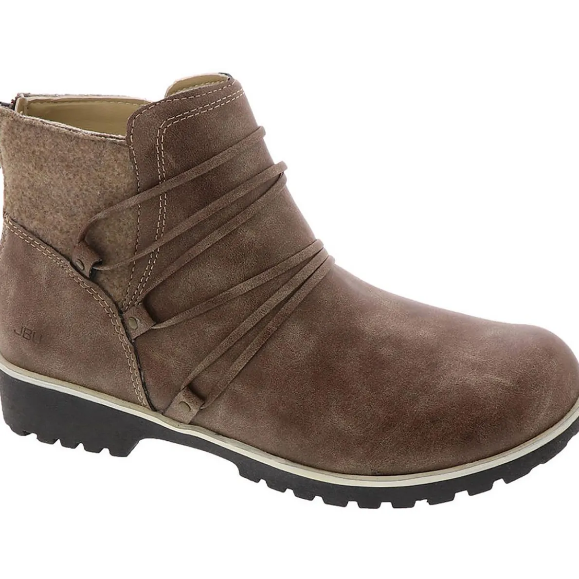 Aberdeen Faux Leather Pull On Ankle Boots