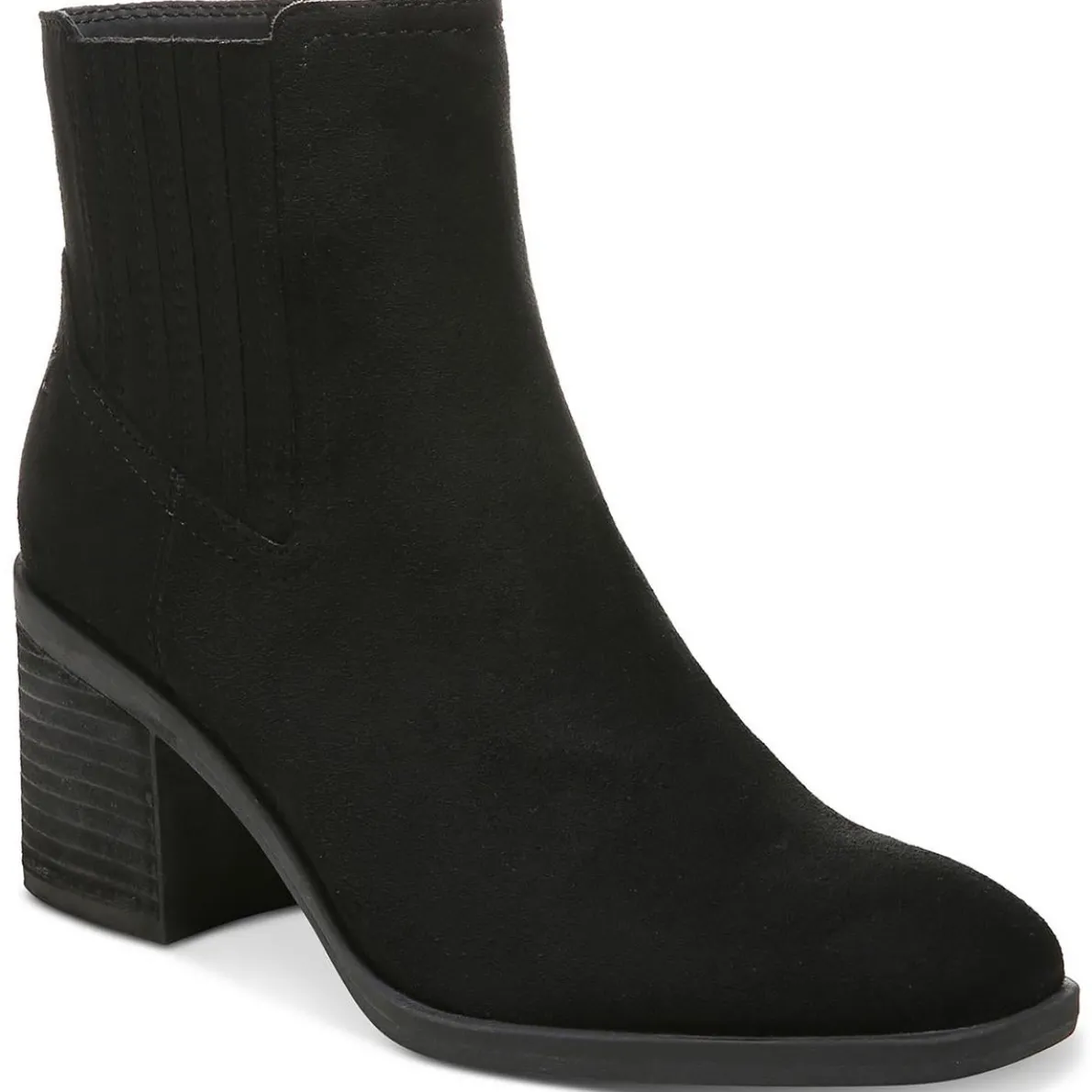 Lucinda Faux Suede Square Toe Ankle Boots