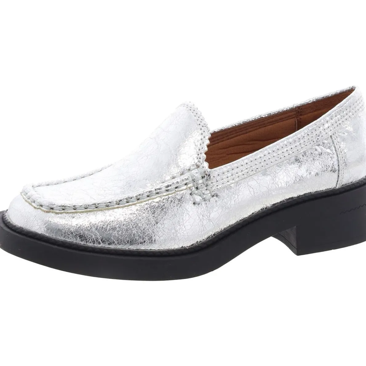 Alaina Faux Leather Square Toe Loafers