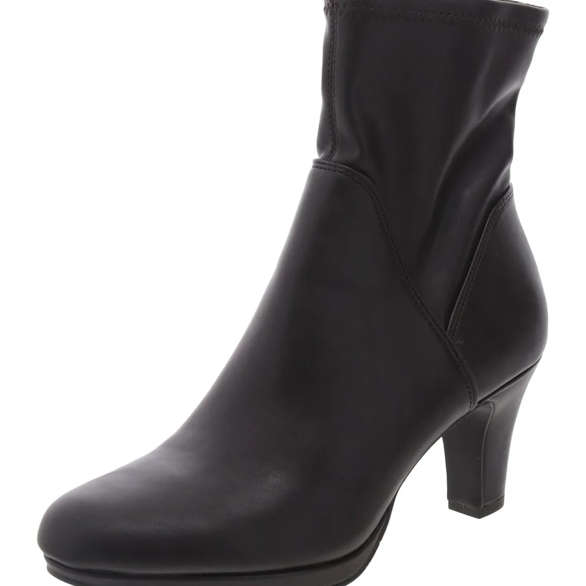 Zipper Faux Leather Chelsea Boots
