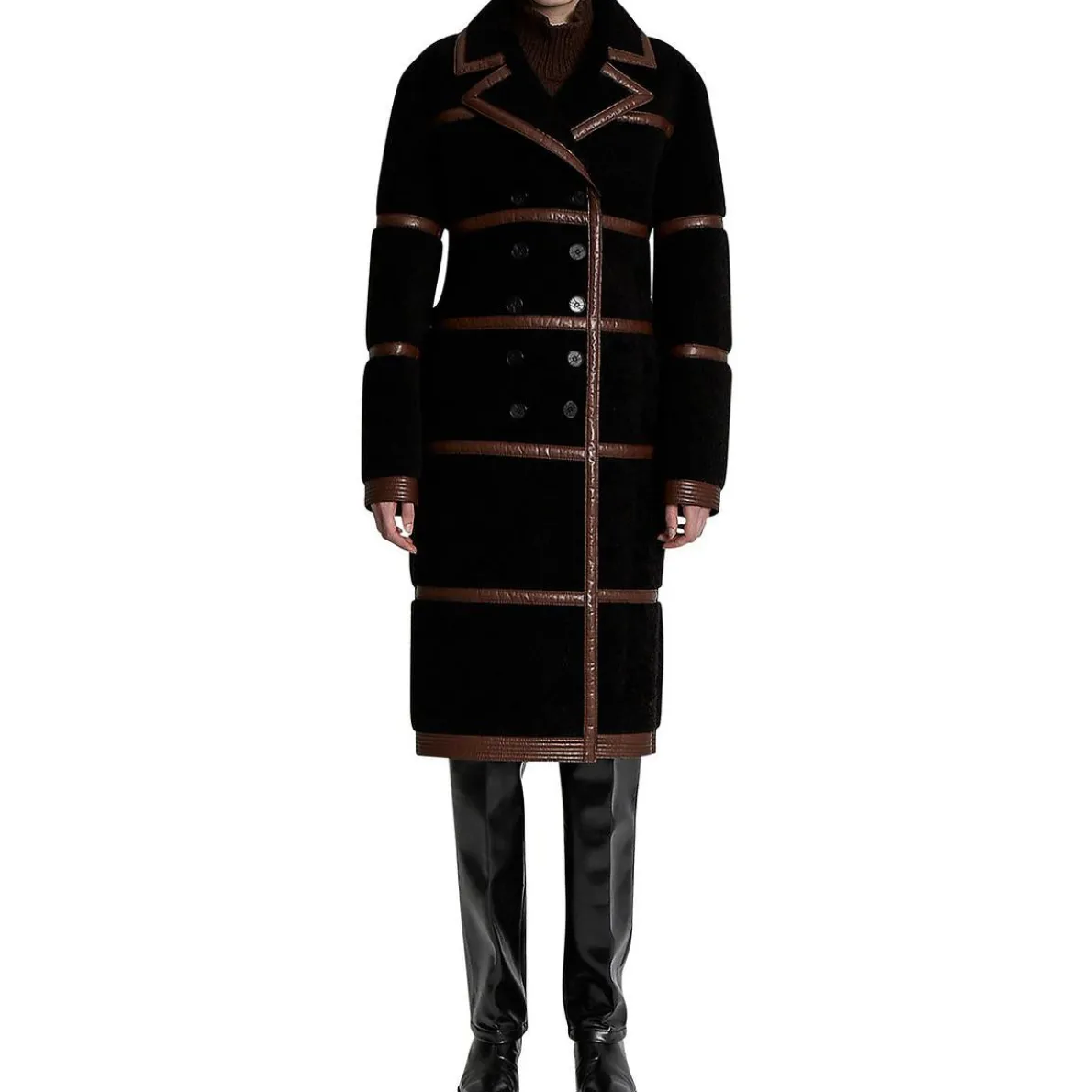 Sherpa Double Breasted Long Coat