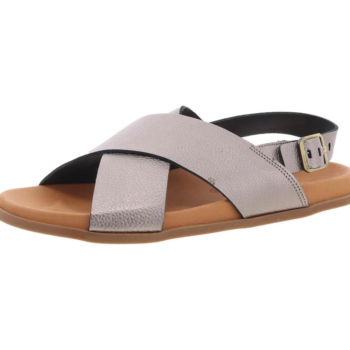 Criss-Cross Leather Slingback Sandals