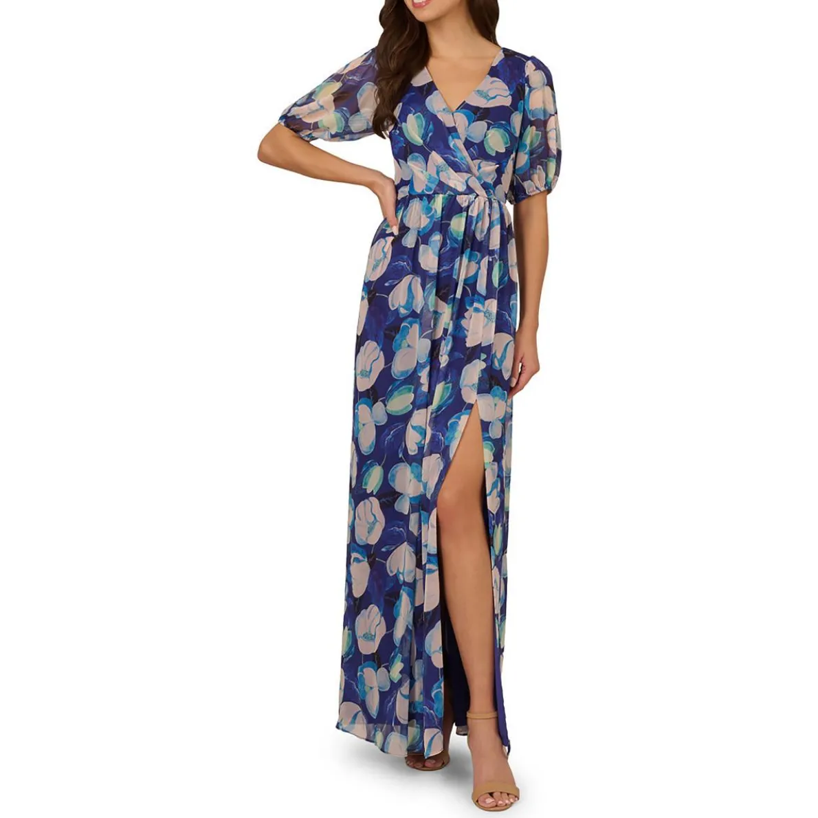 Printed Chiffon Maxi Dress