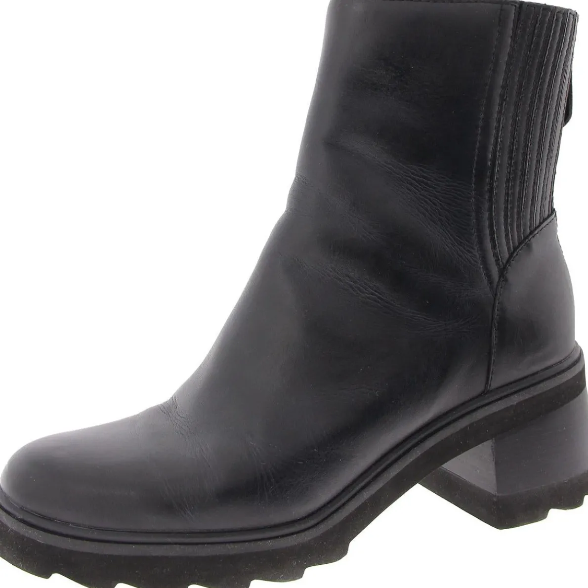 MARTEY Padded Insole Block Heel Chelsea Boots
