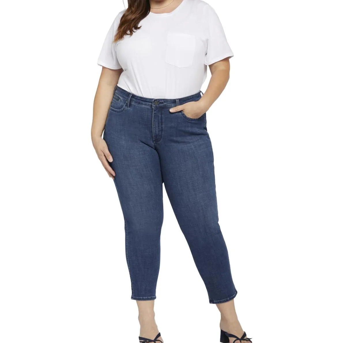 Plus Stella Tapered Medium Wash Ankle Jeans