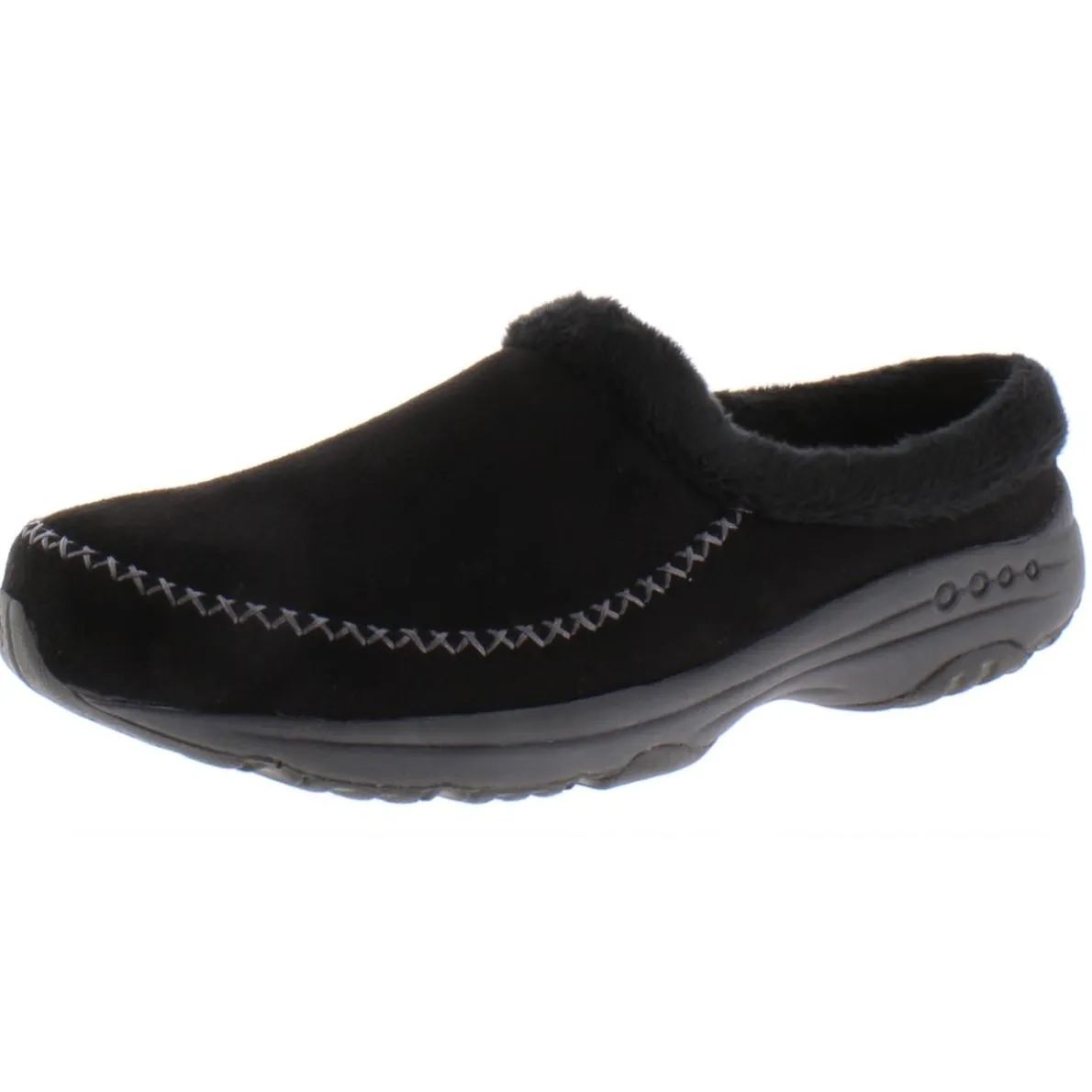 Travel Slip 2 Faux Fur Lined Slip On Mule Slippers