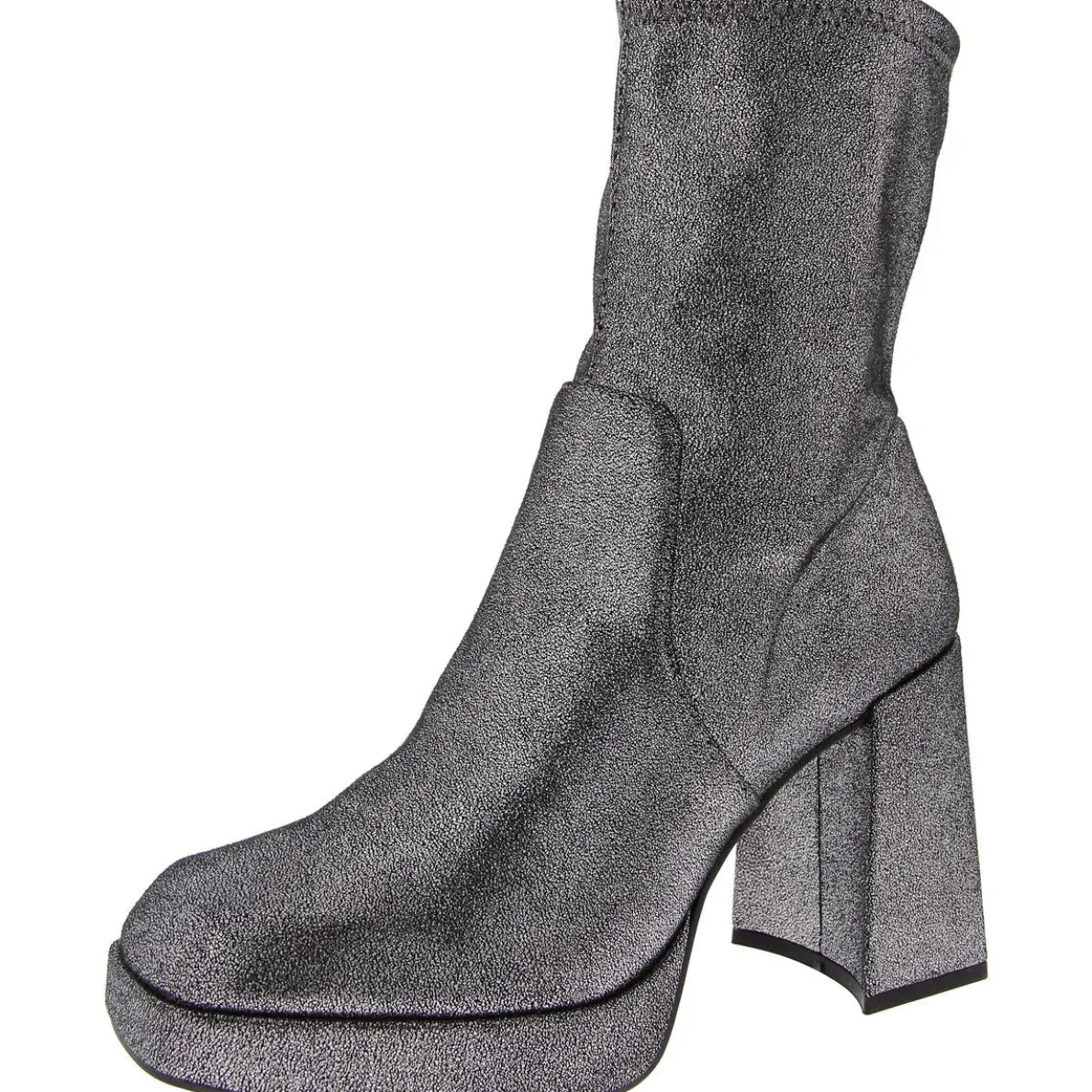 Bri Stretch Boot Pull On Square Toe Mid-Calf Boots