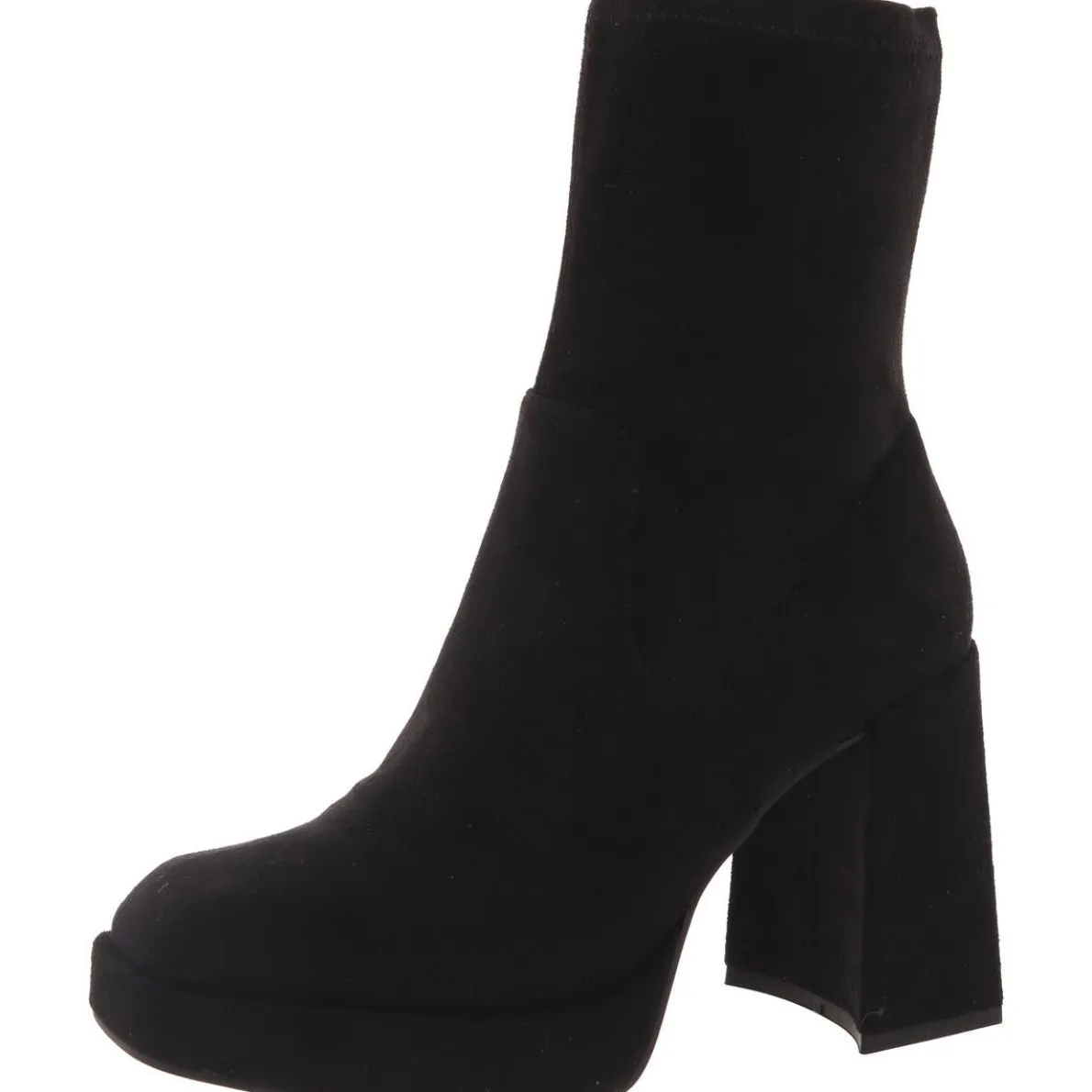Bri Stretch Boot Pull On Square Toe Mid-Calf Boots