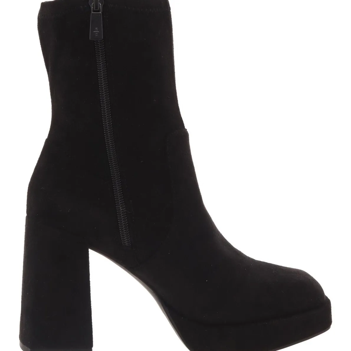 Bri Stretch Boot Pull On Square Toe Mid-Calf Boots