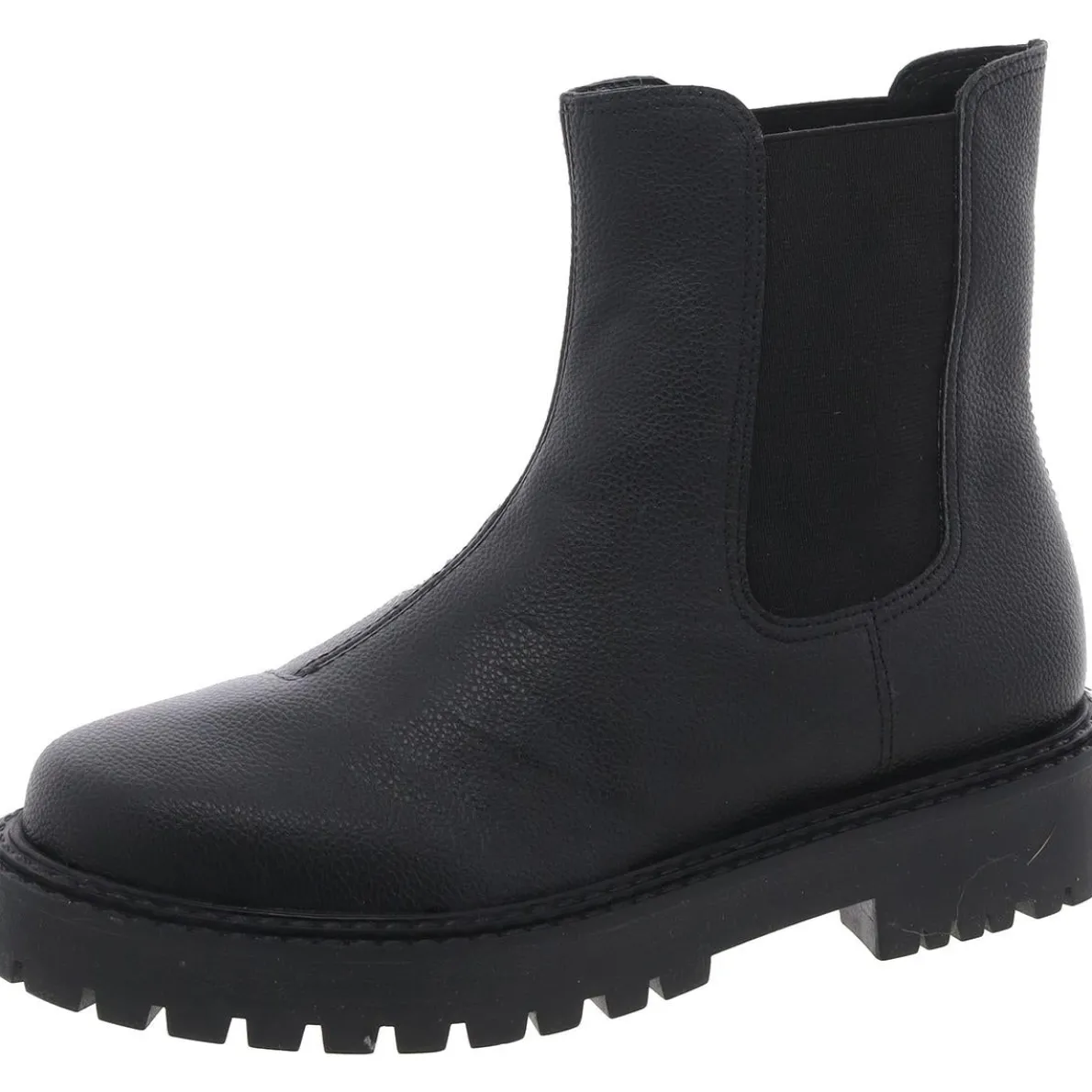 RILEY LOW Lugged Sole Leather Ankle Boots