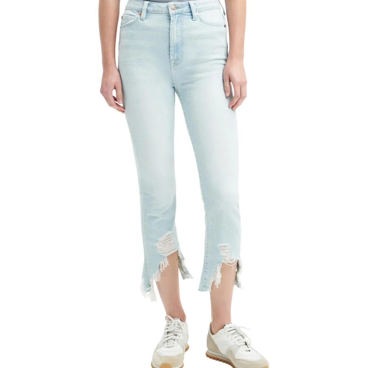 Luxe Vintage Distressed Denim Bootcut Jeans