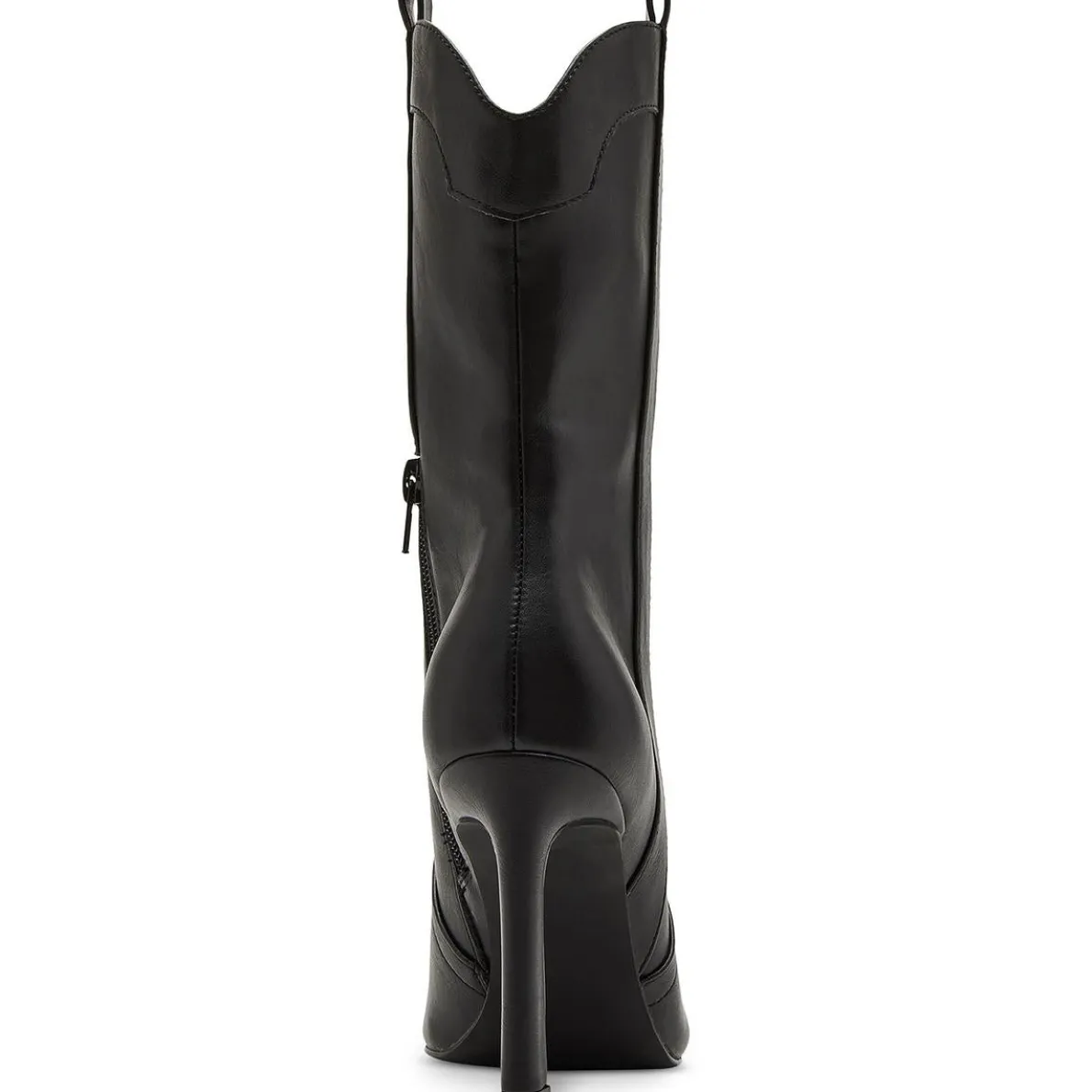 River Solid Faux Leather Mid-Calf Boots
