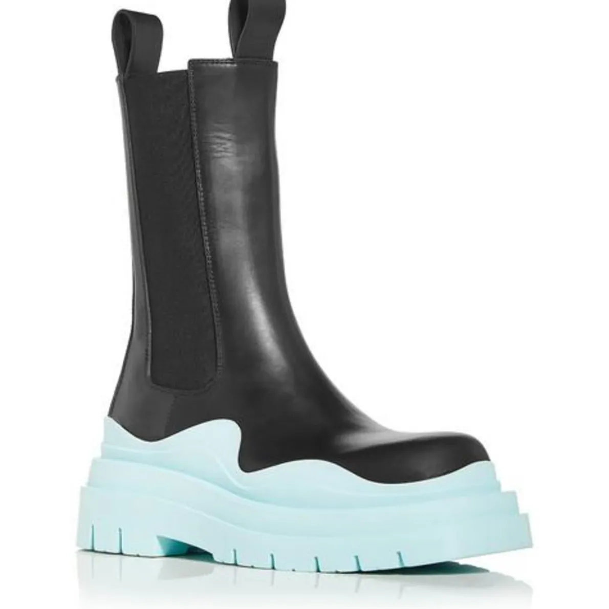 Tire Boot Pull On Lug Sole Mid-Calf Boots