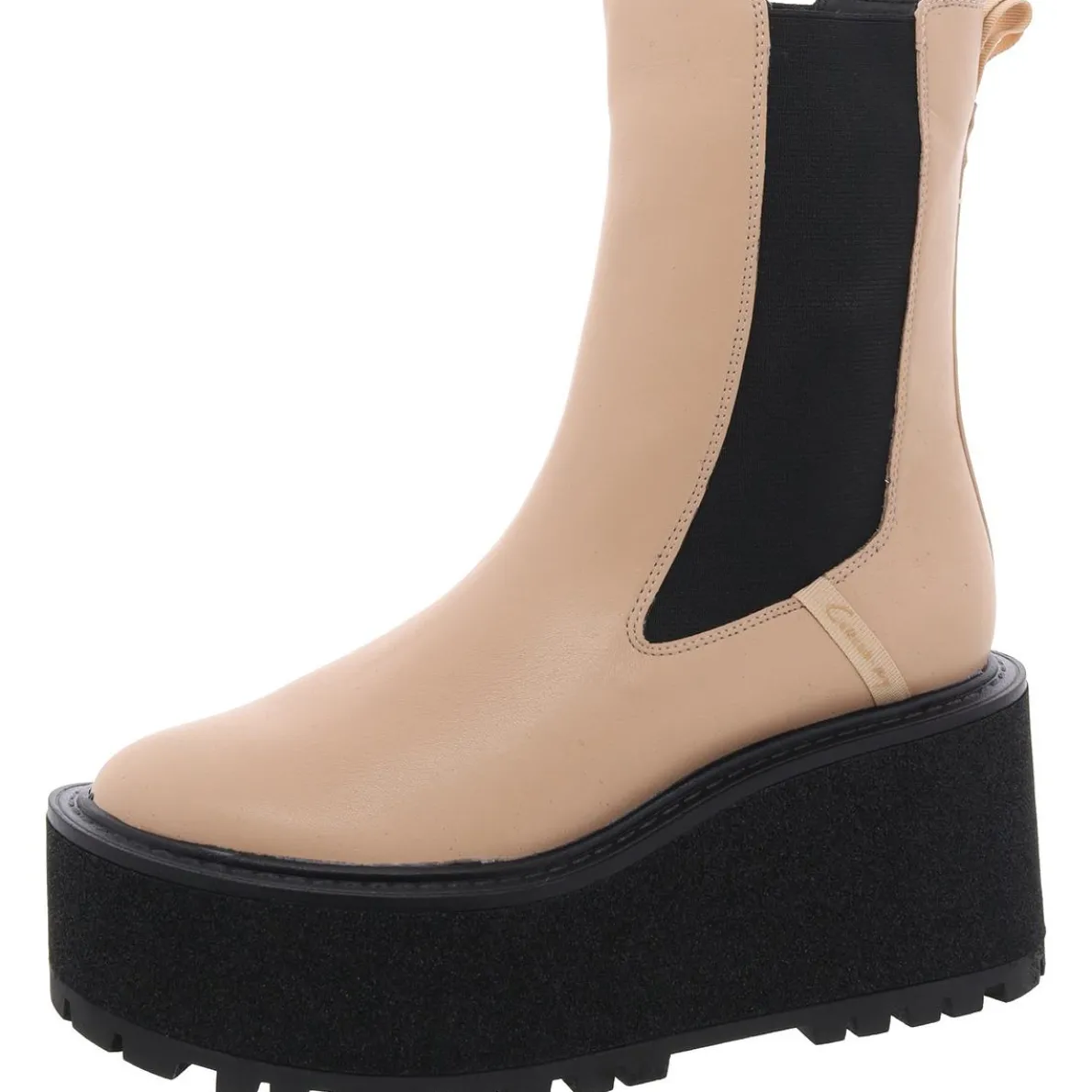 Susan Faux Leather Chunky Chelsea Boots
