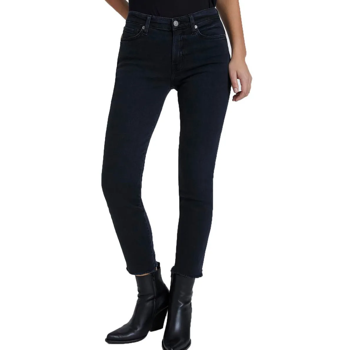 Roxanne Raw Hem Denim Cigarette Jeans