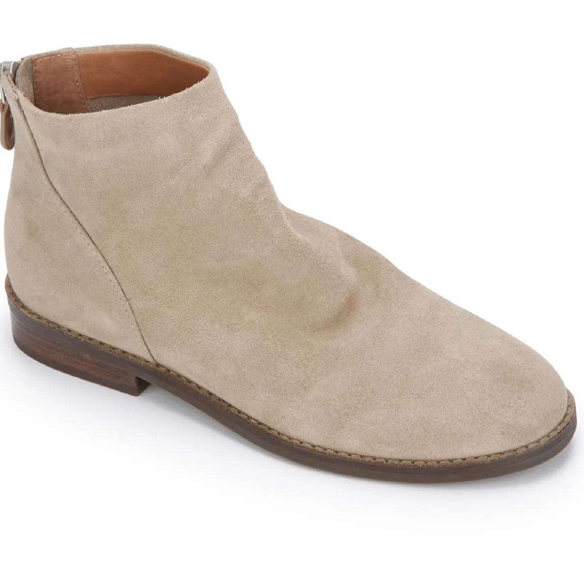 Emma Zip Bootie Suede Shooties Ankle Boots