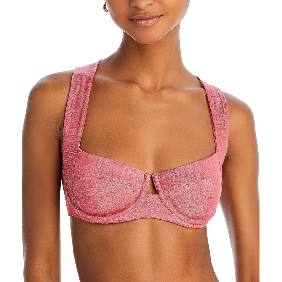 Chloe Metallic Underwire Bikini Swim top