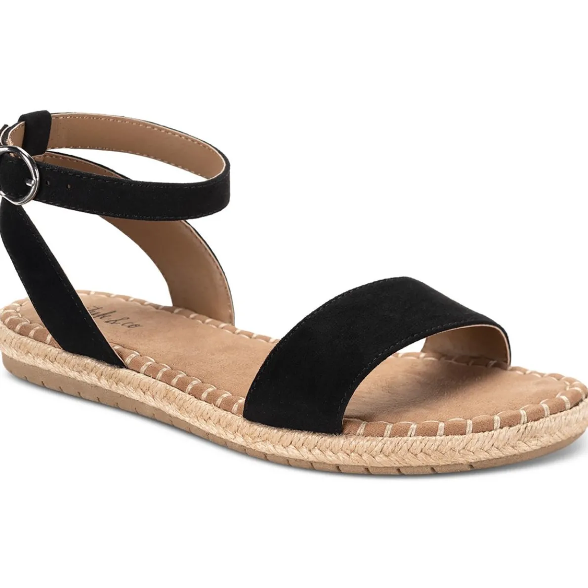 Peggyy Faux Suede Flat Ankle Strap