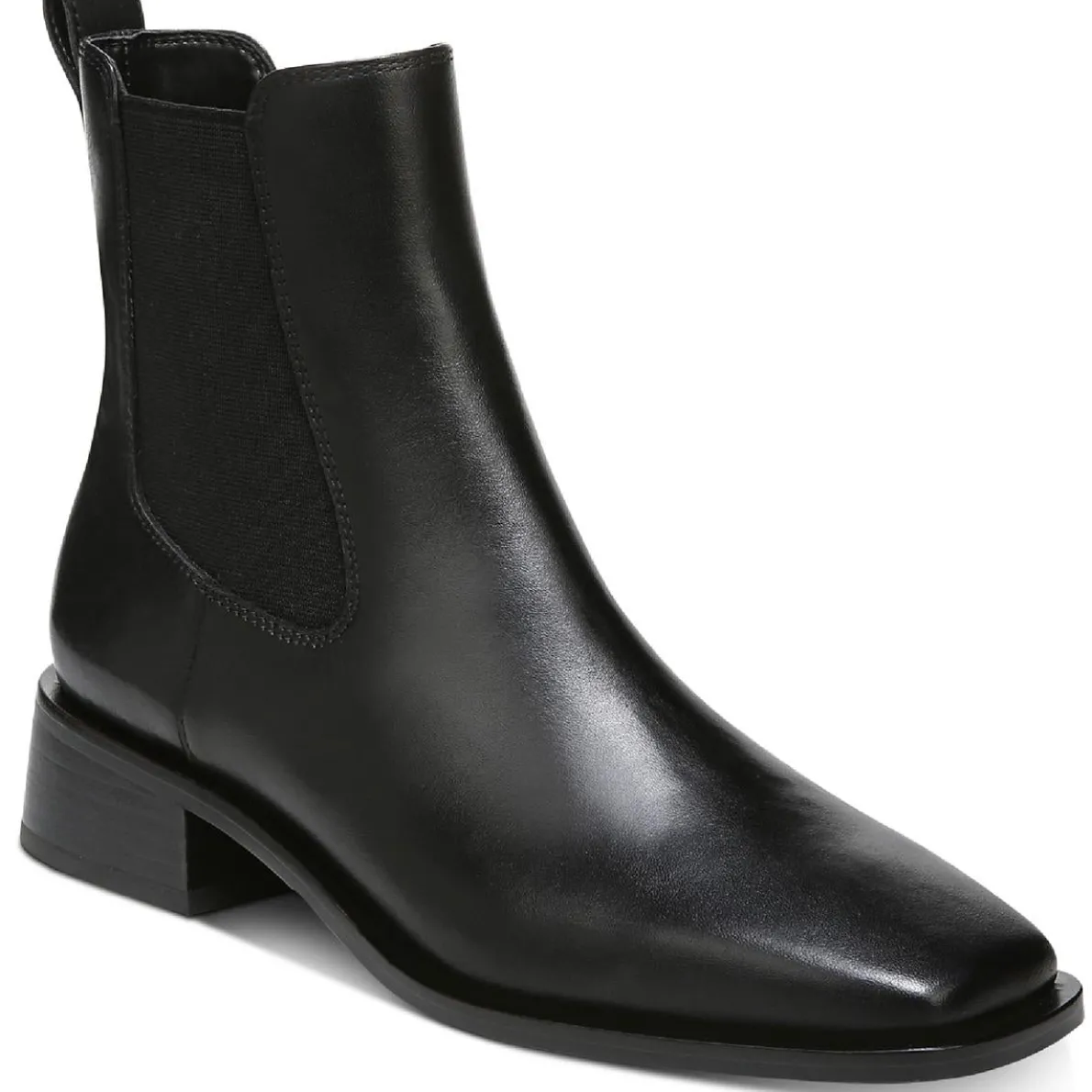 Thelma Block Heel Leather Ankle Boots