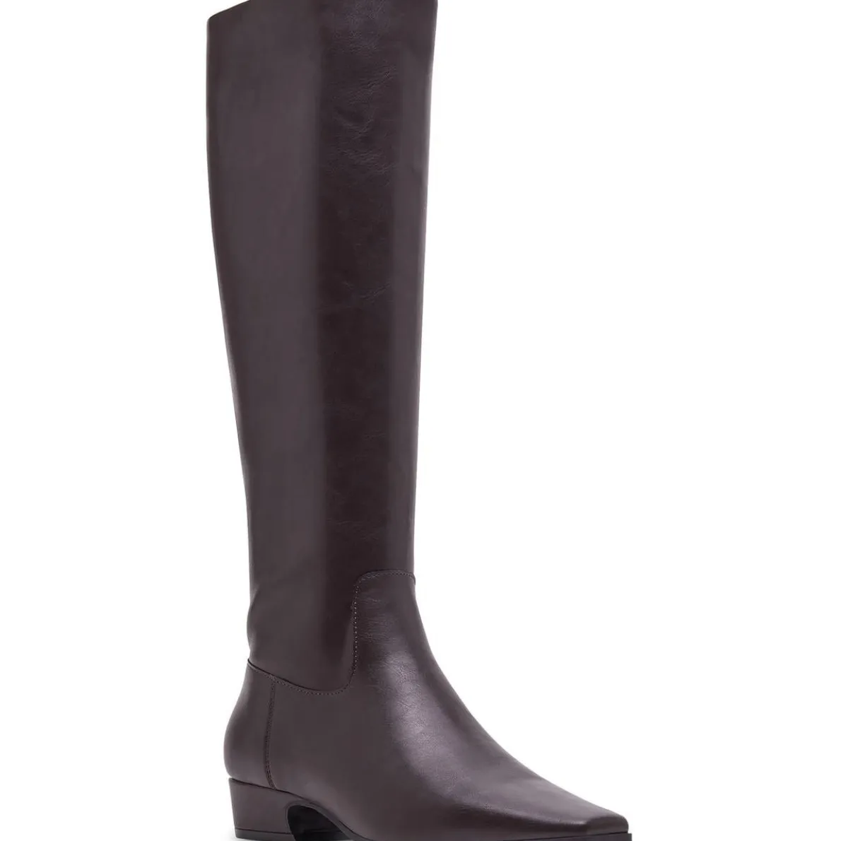 Florence Solid Faux Leather Knee-High Boots