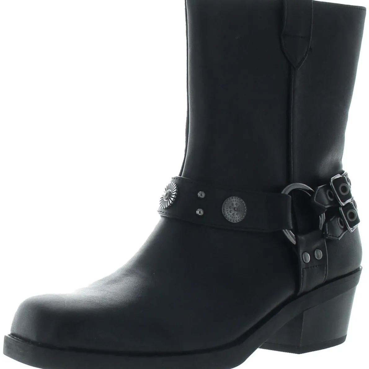 Sherri Harness Faux Leather Motorcycle Boots