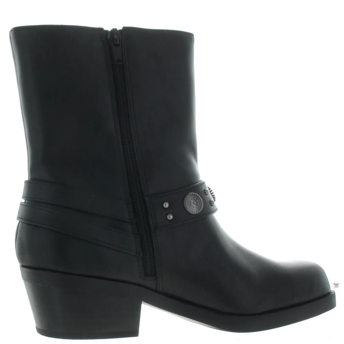 Sherri Harness Faux Leather Motorcycle Boots