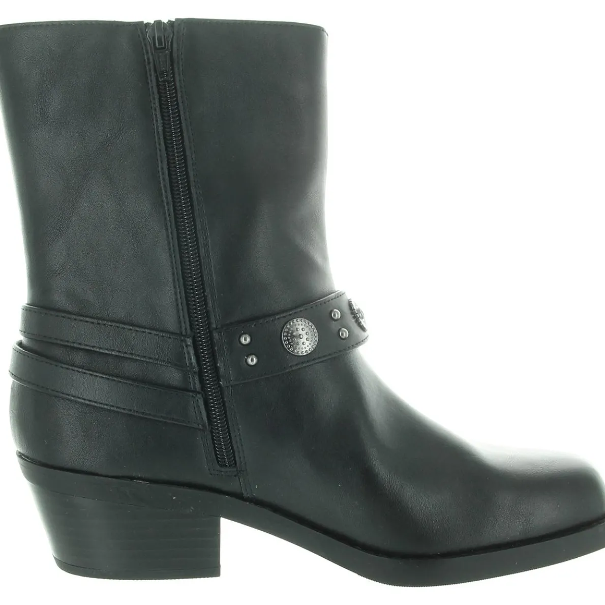 Sherri Harness Faux Leather Motorcycle Boots