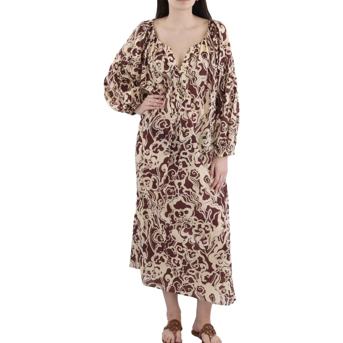 Printed Cotton Shift Dress