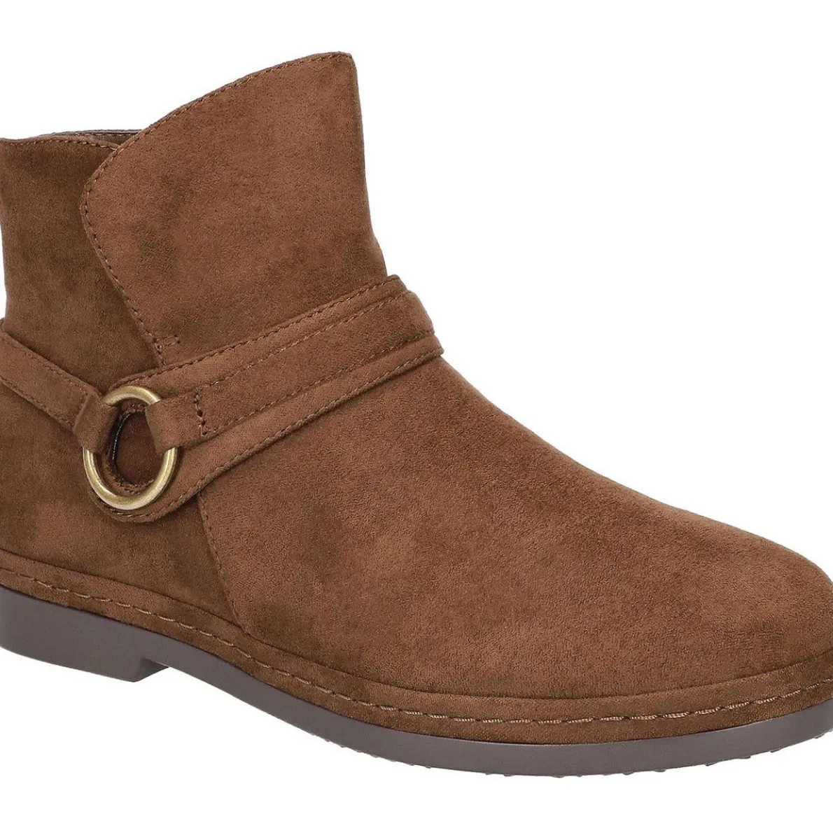 Izzy Buckle Faux Suede Ankle Boots