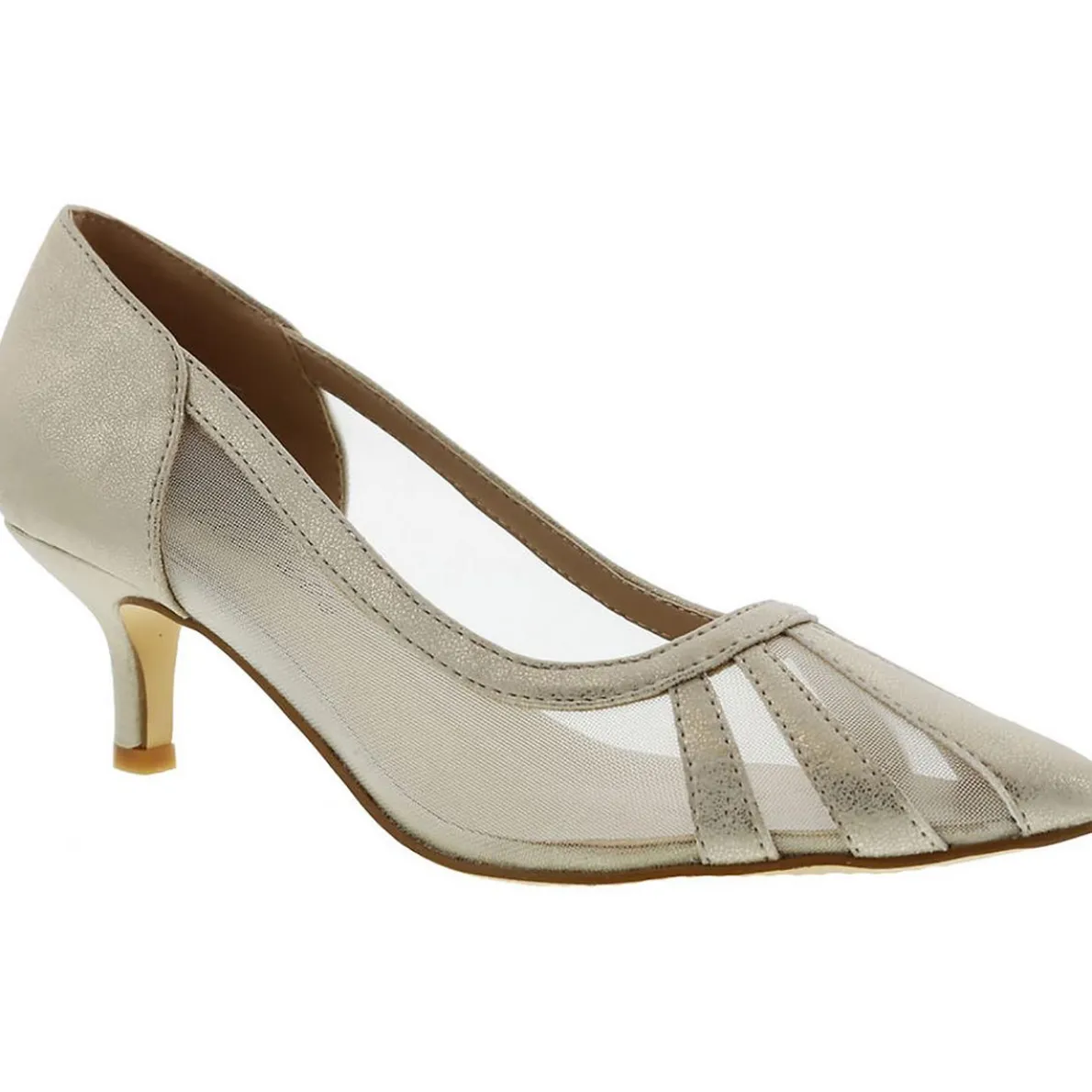 Blase Faux Leather Pointed Toe Kitten Heels