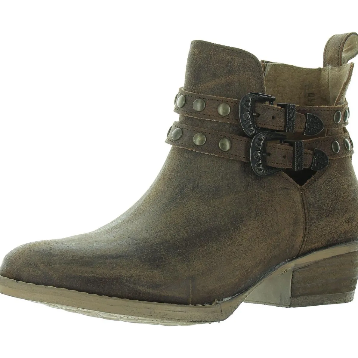 Embellished Leather Ankle Boots