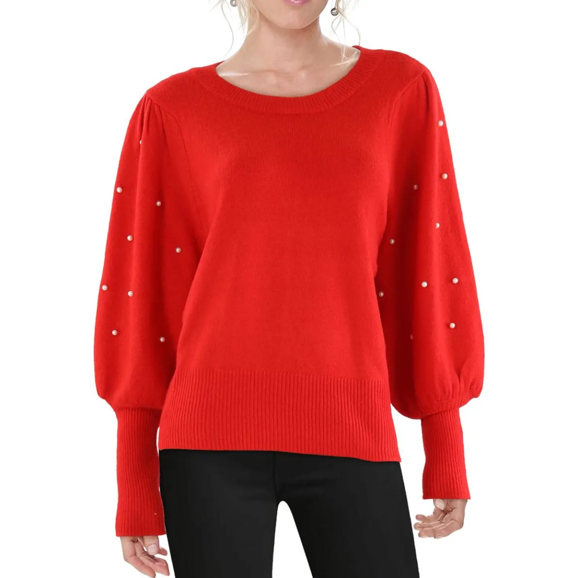 Embellished Knit Pullover Sweater